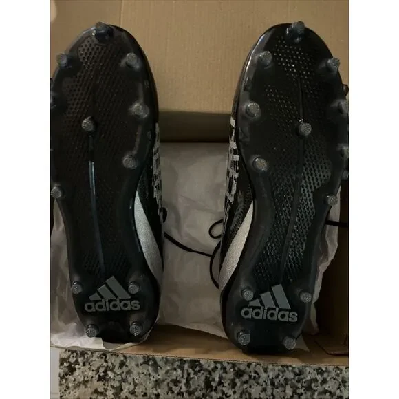 Adidas Adizero Spark Men's Size 10 Football Cleats Black‎ Grey New